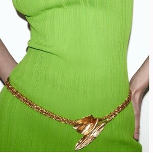 Zara Gold Tone Chain Belt
